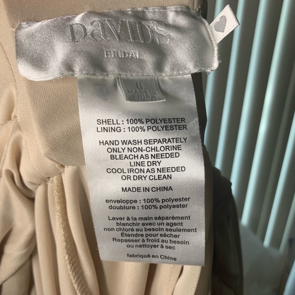 David's Bridal Bridesmaid Chiffon Dress Size 6 Petite - Picture 6 of 6